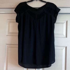 Express - Women's Lace Blouse - Black - Size L